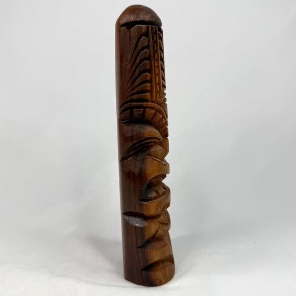 Vintage S. Fuko Hand Carved Wooden Tiki - Picture 5 of 6